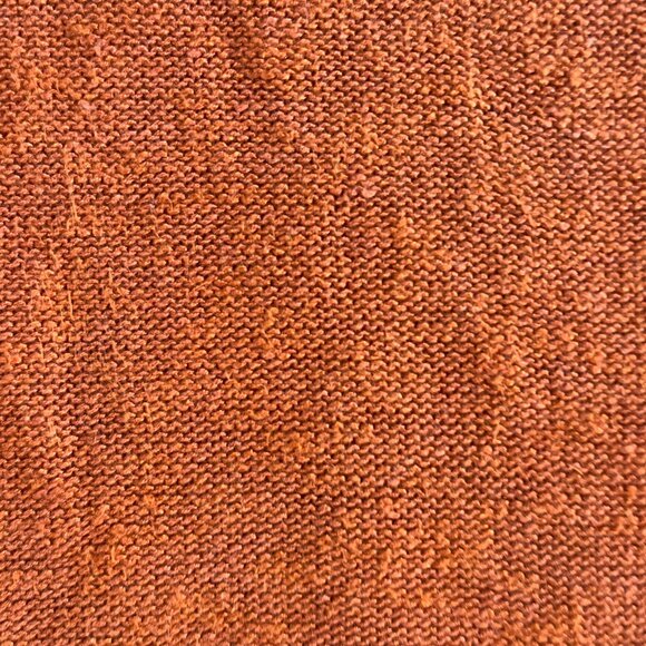 Anthropologie Mayfield Linen Sweater Rust Orange Small Boho Fall Pullover - Picture 8 of 10